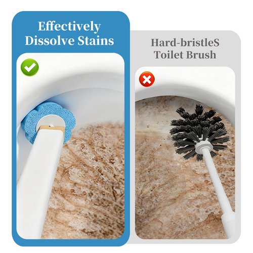 SOPAMI Disposable Toilet Brush System with Holder & 30 Refill Heads, Toilet Wand Kit for Easy and Hygienic Cleaning, No-Mess Toilet Bowl Cleaner with Storage Caddy, Wall Mounted for Bathroom, RV, Tub