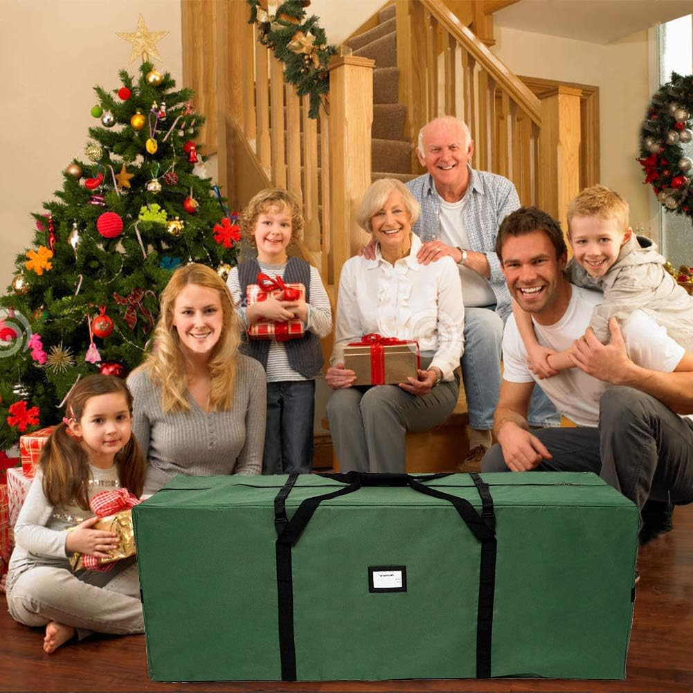 OurWarm Christmas Tree Storage Bag - Extra Large Heavy Duty Design with Reinforced Zipper | Fits 7.5ft Tree, 50" x 15" x 20", Green