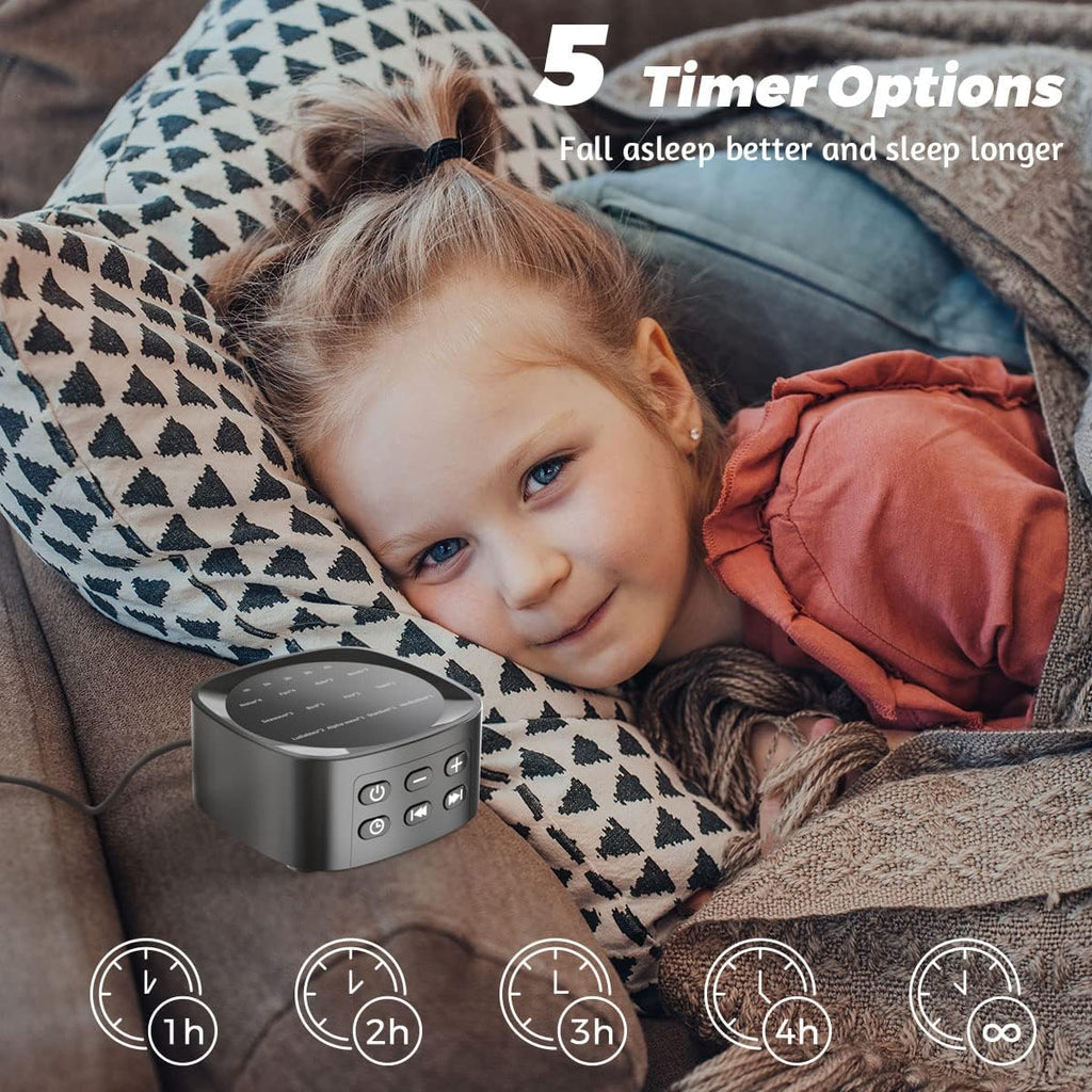 Sleepbox White Noise Sound Machine - 25 Soothing Sounds, 36 Volume Levels, Portable for Home & Travel