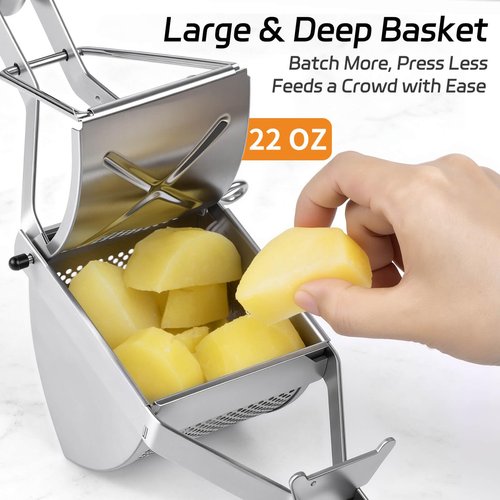 SPEENSUN Potato Ricer, Heavy Duty Stainless Steel Potato Masher for Fluffy Mashed potatoes & Baby Food | Dishwasher Safe, Easy Clean Ricer for Mashed Potatoes with Comfort-Grip Handle