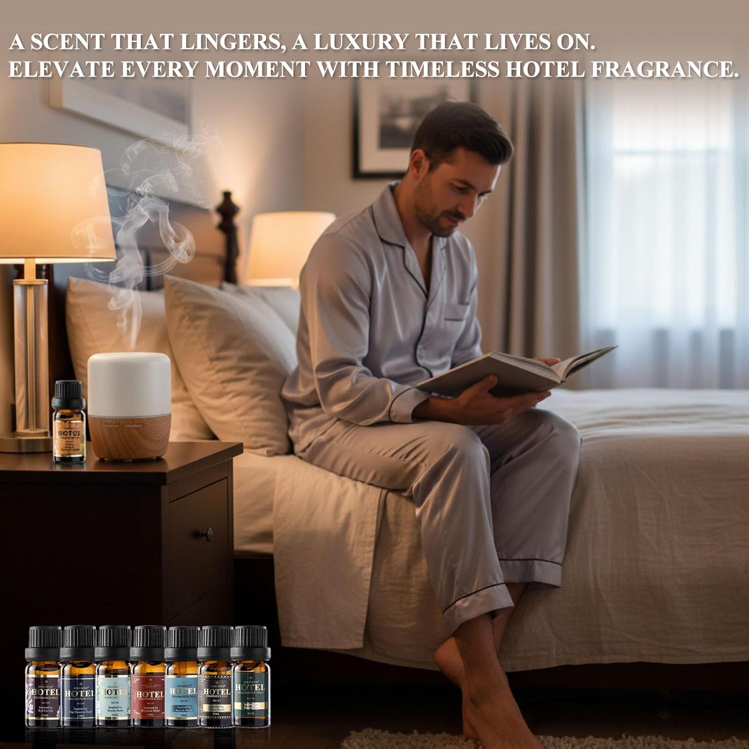 Skiennix Hotel Diffuser Oil Gift Set | 5-Star Fragrance Collection - My Way, White Tea, Baccarat, Dubai, Beachfront Villa