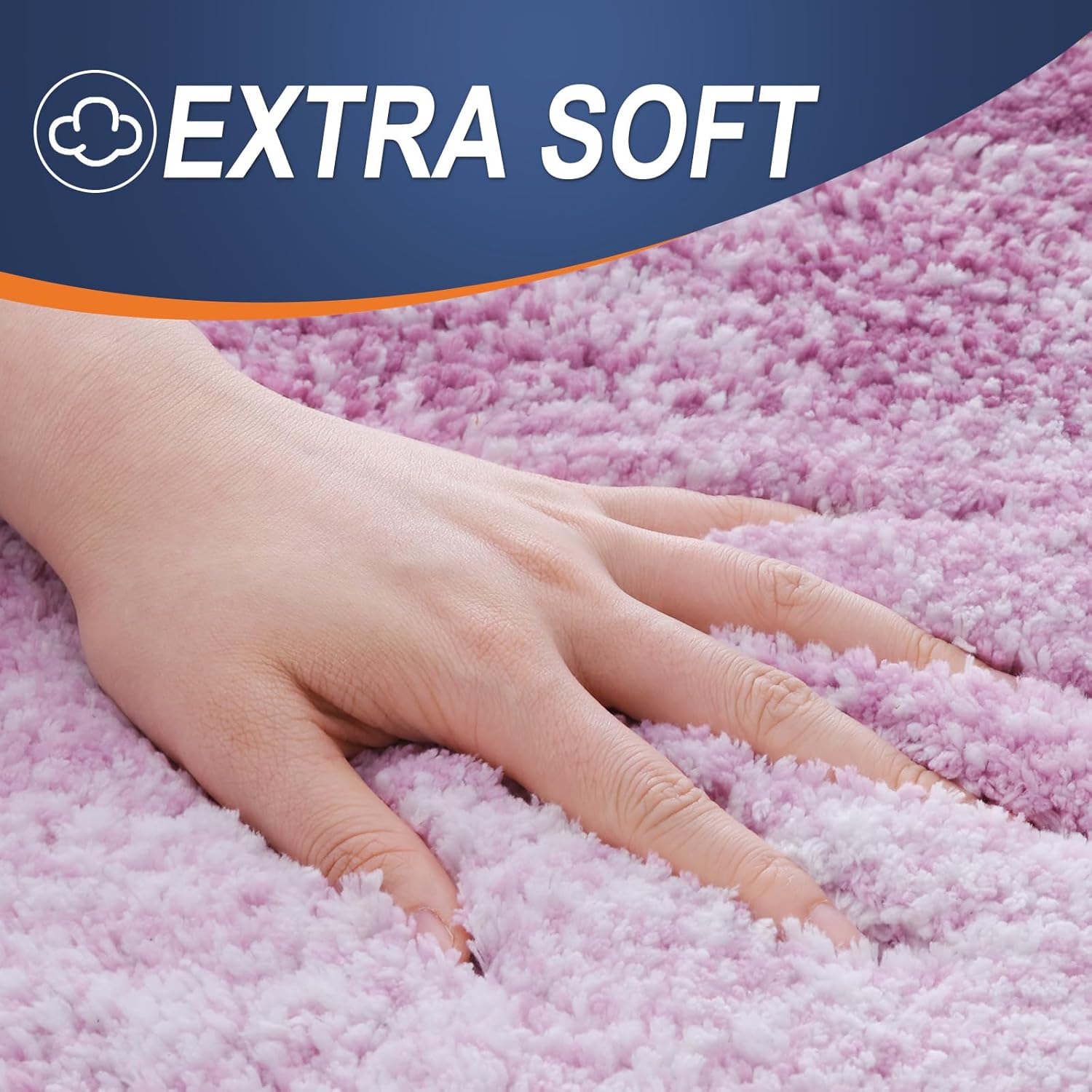 OLANLY Bathroom Runner Rug - Extra Soft Microfiber Mat with Rubber Backing | 47x17 Inches, Quick Dry, Pinkish-Purple