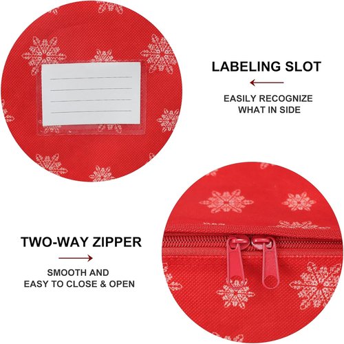 Christmas Wreath Storage Container | 30-Inch Organizer Bag with Durable Handles - Holiday Wreath Storage - 1 Pack