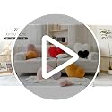 Hot Pink Heart Pillow - Mini 12.9" x 9.8" Faux Fur Decorative Cushion