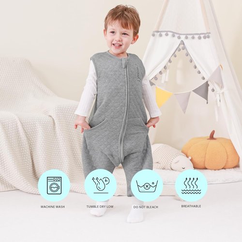 HOMEAL Toddler Sleep Sack - 1.0 TOG Wearable Blanket for Kids | Soft Cotton (2T–3T)