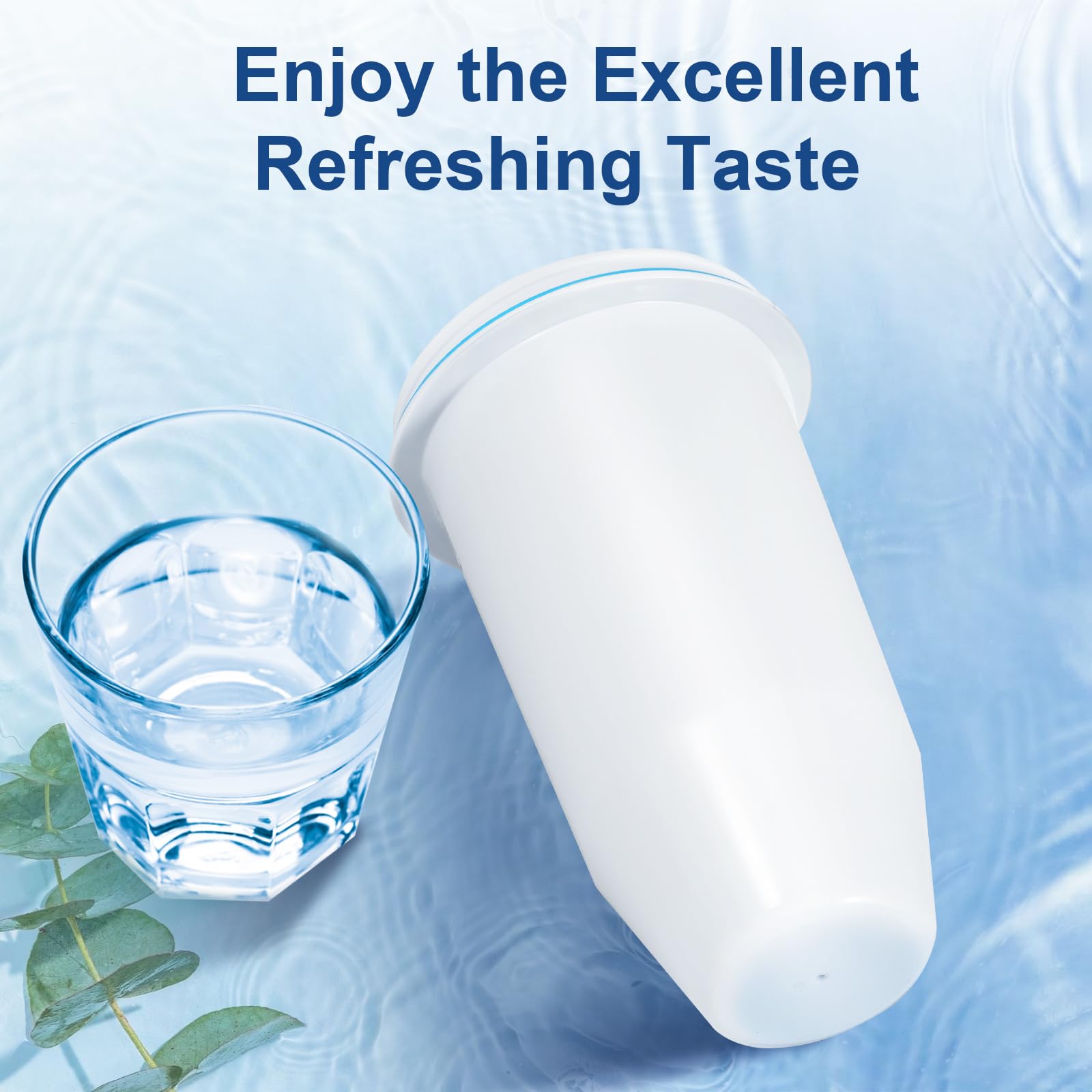 Recogwood Upgraded 5-Stage Water Filter Replacement for Zero Pitcher & Dispenser, Reduces Lead, Chromium, PFOA & PFOS, Compatible with ZR-001, ZR-004, ZR-017, 8-Pack
