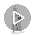 Luminous Wooden Castle Ornament for Christmas Village Decor - Lighted Desktop House