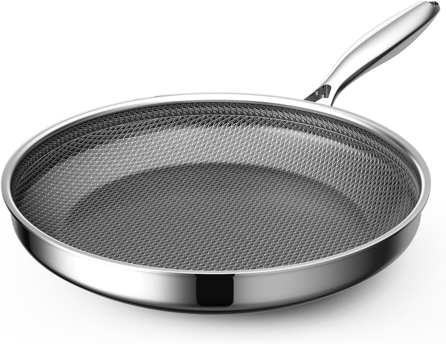 Skiennix Hybrid Nonstick 12-Inch Frying Pan - Stay-Cool Handle, Dishwasher-Safe & Oven-Safe Up to 600°F
