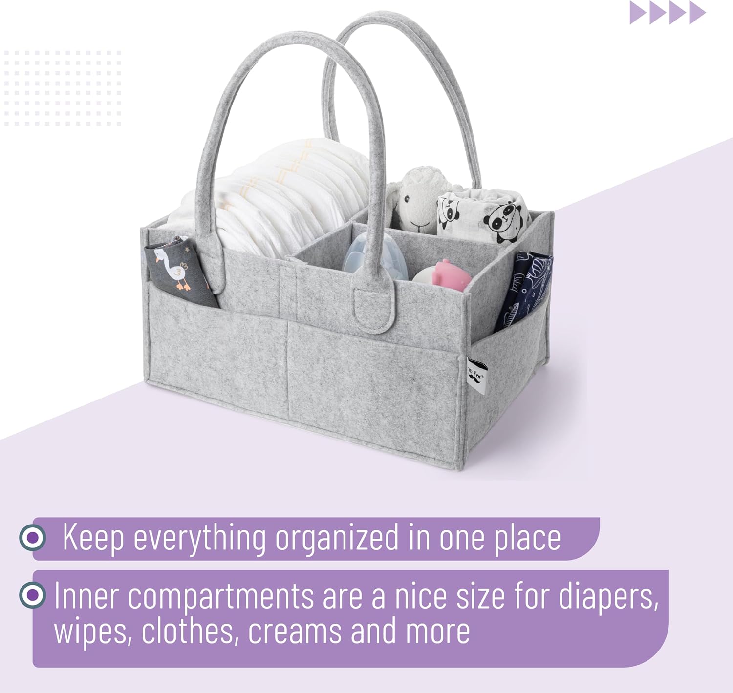 Mr. Pen Baby Diaper Caddy Organizer - Portable Changing Table & Car Storage Solution