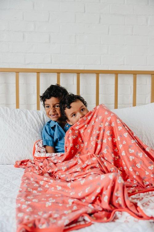 Copper Pearl Jumbo 3-Layer Baby Blanket: Soft Baby Quilts for Boys and Girls | Breathable, Cozy, Toddler Blanket | Baby Quilt for Newborns | 46x46 Premium Polyester/Rayon | Elmo