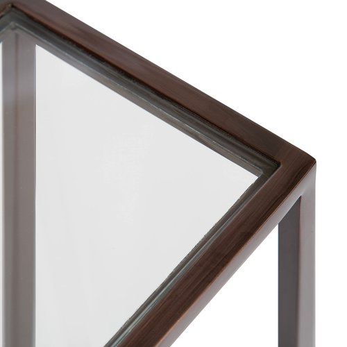 Kate and Laurel Jaspur Modern Drink Table, 7 x 7 x 21, Bronze, Decorative Glam Accent Table for Display and Storage