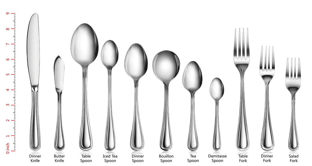 New Star Foodservice Slimline Pattern 18/0 Stainless Steel Flatware Set, 60-Piece Set, Commercial Grade