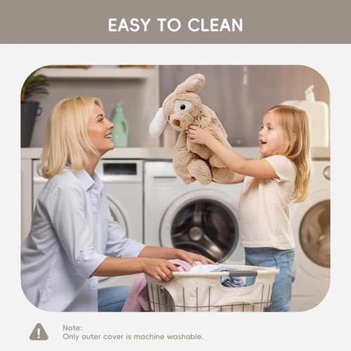 L'AGRATY Weighted Lap Pad for Kids 5 lbs, Sensory Needs Weighted Stuffed Animals Lap Blanket Soft Plush Hugging Sensory for Kids Teen Adults Removable Washable Cover
