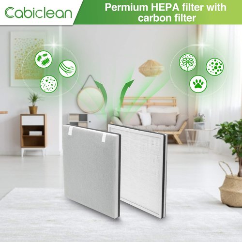 VA-EE004 Vital 100 Replacement Filter for LEVOIT Vital 100 and VAVA VA-EE004 Air Purifier, High-Efficiency HEPA Activated Carbon Set, Part No.100-RF