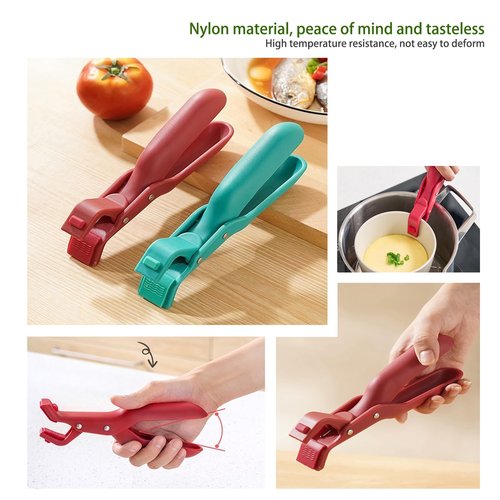 2PCS 2026 New Upgrade Multi-Purpose Anti-Scald Bowl Clip Set – Silicone Non-Slip Heat Insulation Gripper, Hot Bowl/Dish/Plate/Pan Tongs for Microwave Oven, Kitchen Utensil