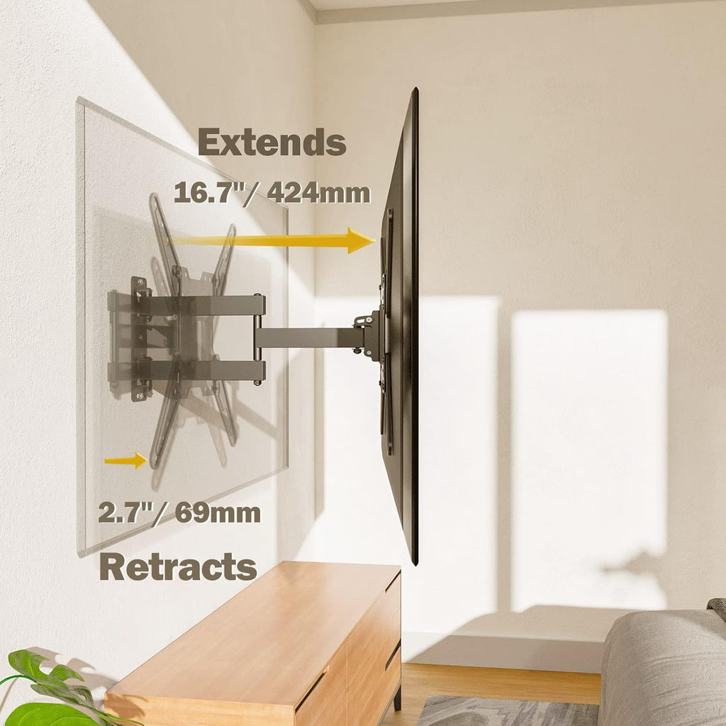Mounting Dream Tilt TV Wall Mount for 37-75 Inch TVs - Full Motion Mount for 26-55 Inch TVs