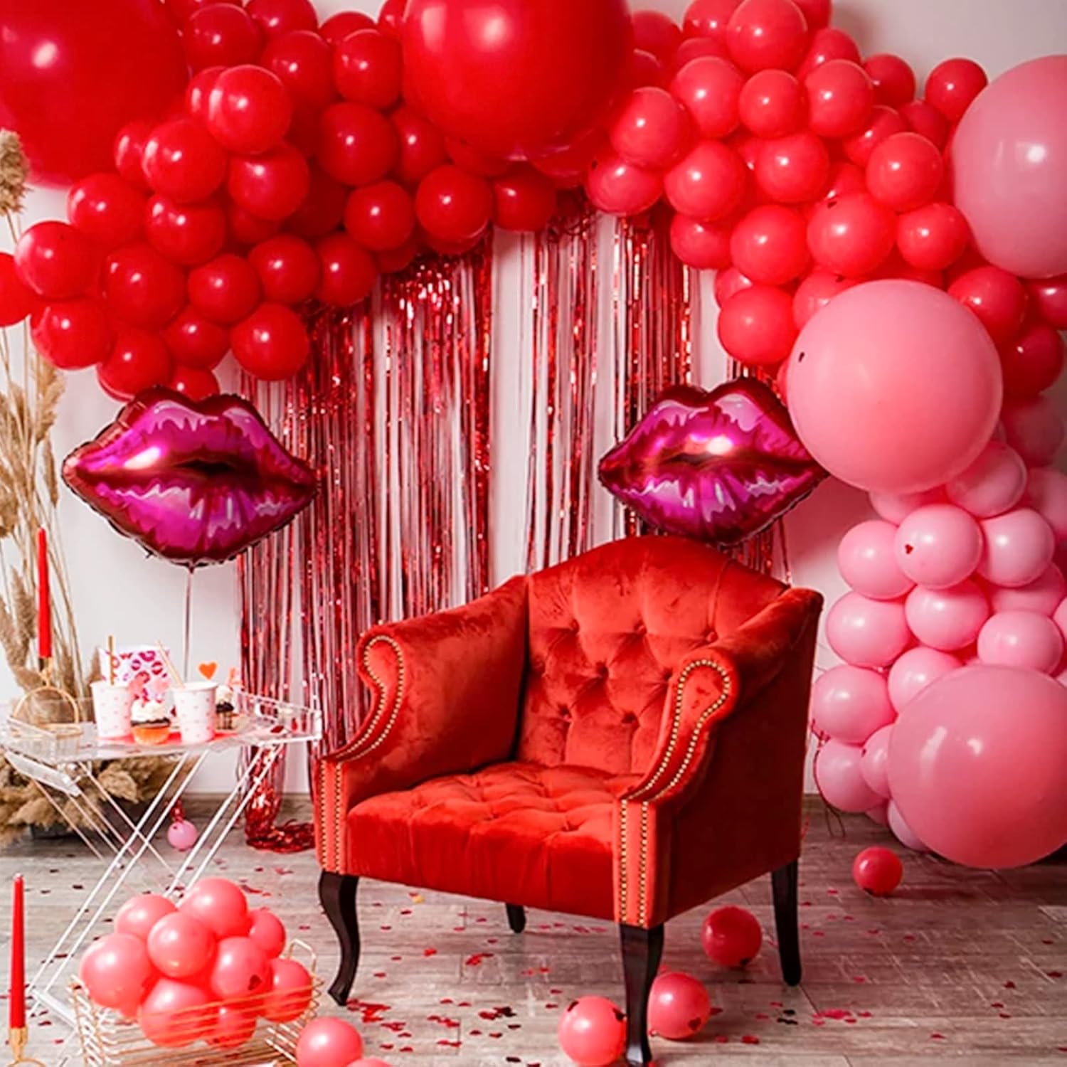 PartyWoo Red Balloons - 50 Pcs Mini Matte Red Latex Balloons for All Occasions | 5 Inch Size