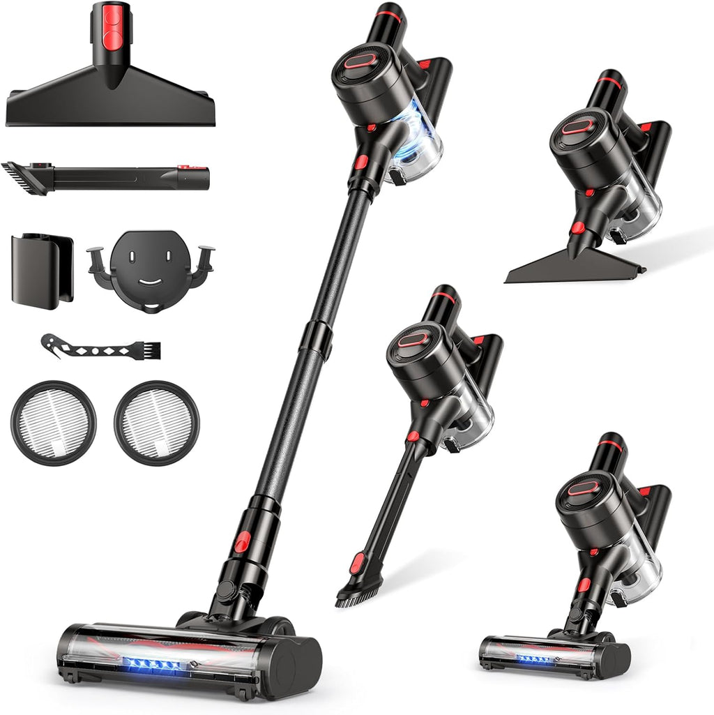 Skiennix Cordless Vacuum Cleaner - 450W Powerful Suction | 50-Minute Runtime, Lightweight 8-in-1 for Pet Hair & Hard Floors