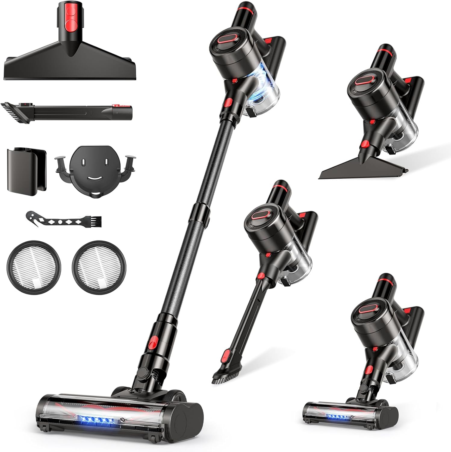 Skiennix Cordless Vacuum Cleaner - 450W Powerful Suction | 50-Minute Runtime, Lightweight 8-in-1 for Pet Hair & Hard Floors