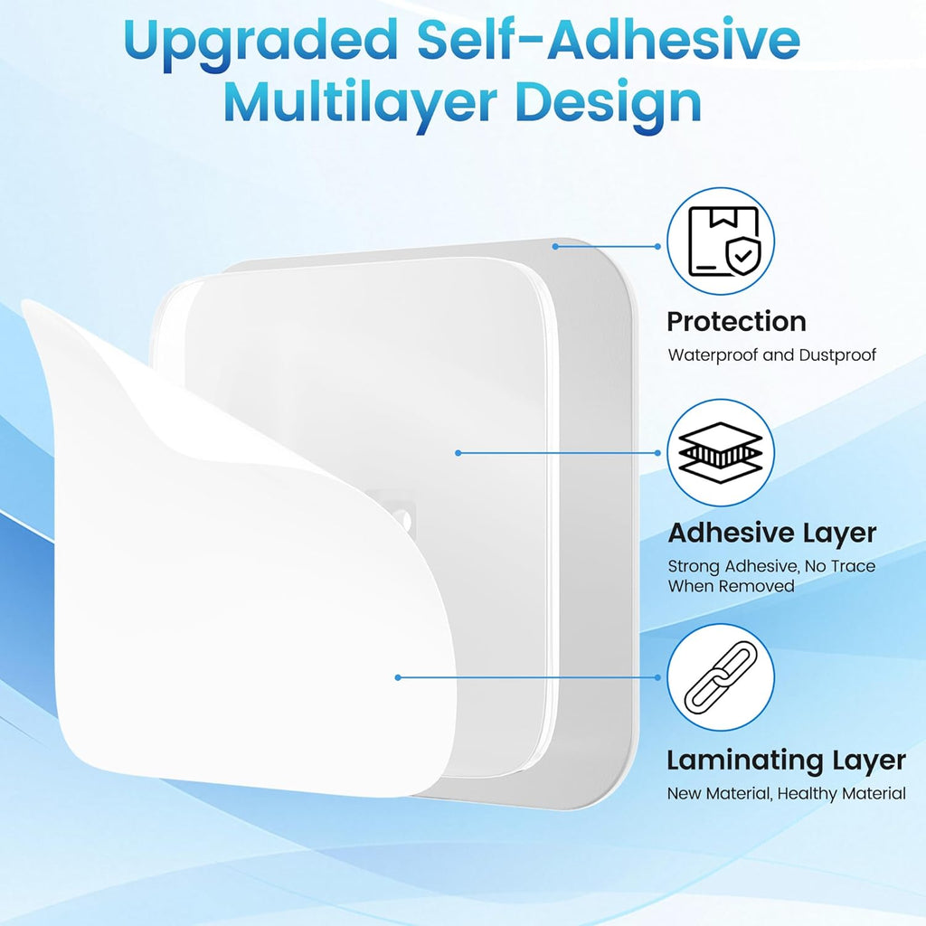 Skiennix Hat Hooks - 4 Pack Wall-Mounted Baseball Cap Organizer | Holds 40 Hats, White, 5 in