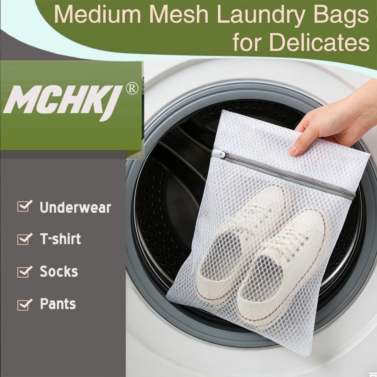 Skiennix Laundry Bags - Premium Double-Layer Honeycomb Mesh for Delicates | 10 Pcs, 12 x 16 Inches