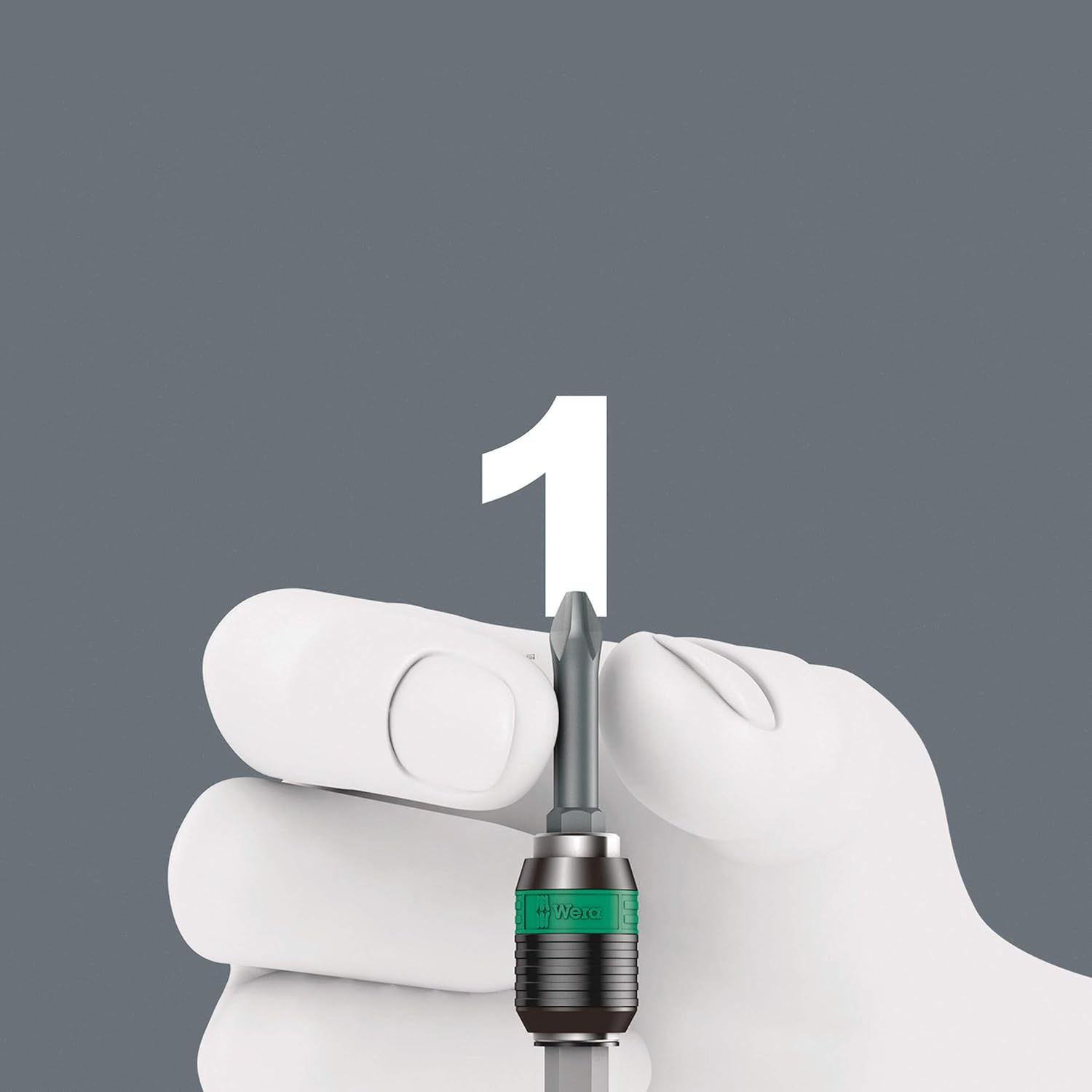 Wera 416 RA T-Handle Screwdriver - Ratchet Function & Quick-Release Chuck | 1/4" Size, 45 mm Length