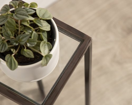 Kate and Laurel Jaspur Modern Drink Table, 7 x 7 x 21, Bronze, Decorative Glam Accent Table for Display and Storage