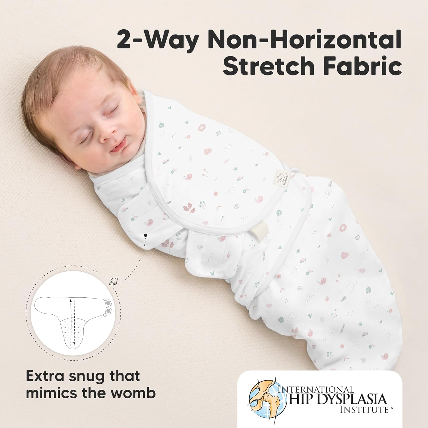 Skiennix Organic Baby Swaddle Sleep Sacks - Soft & Snug for Newborns 0-3 Months | 3-Pack (Garden, OS)