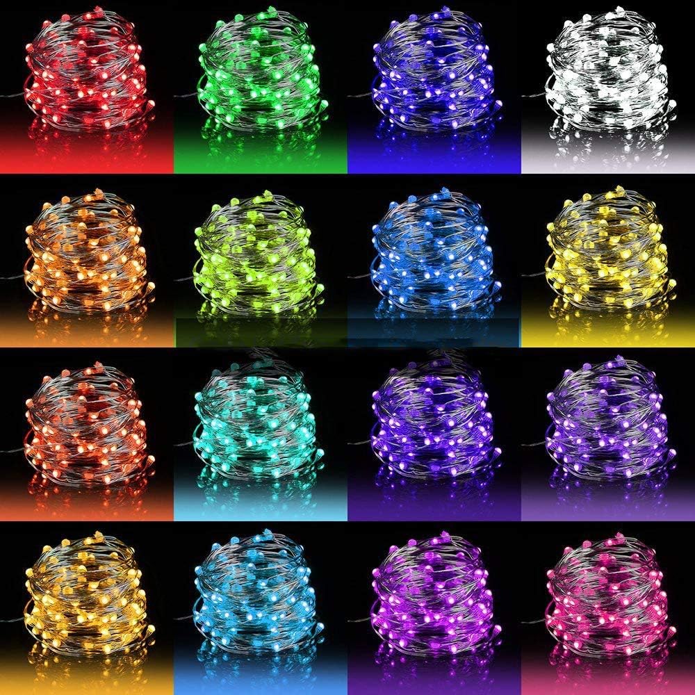 OMIKA LED Fairy Lights - 33FT 100 LEDs Waterproof Multi-Color String Lights with Remote for Indoor/Outdoor Decor