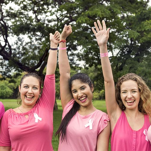Biubee Breast Cancer Awareness Bracelets - 48 Pink Ribbon Silicone Wristbands for Women Survivor Gifts