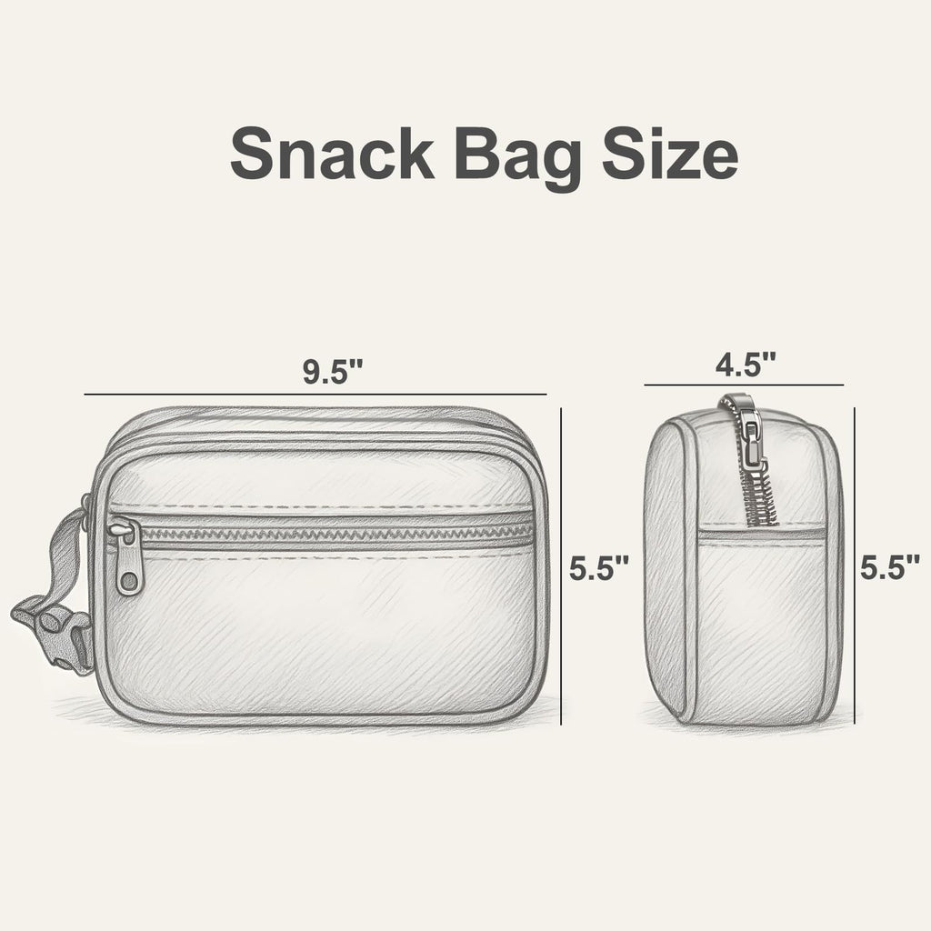 Bagseri Kids Snack Bag Girls - Small Reusable Mini Cooler Pouch, Insulated 3.9L Food Carrier with Buckle Handle for School and Daycare, Fits in Backpack, Glitter Pink Unicorn
