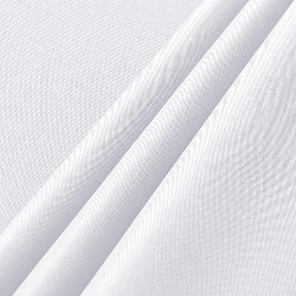 Sancua 2 Pack White Tablecloths - Stain & Wrinkle Resistant 60 x 84 Inch Polyester Covers for Dining & Events