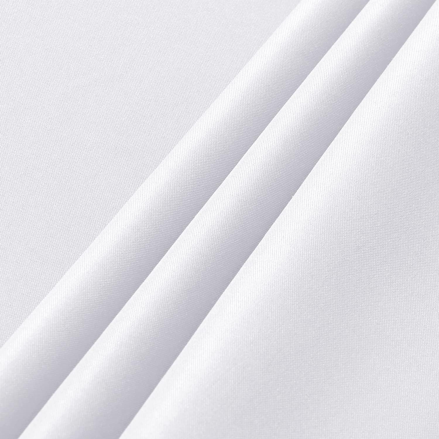 Sancua 2 Pack White Tablecloths - Stain & Wrinkle Resistant 60 x 84 Inch Polyester Covers for Dining & Events