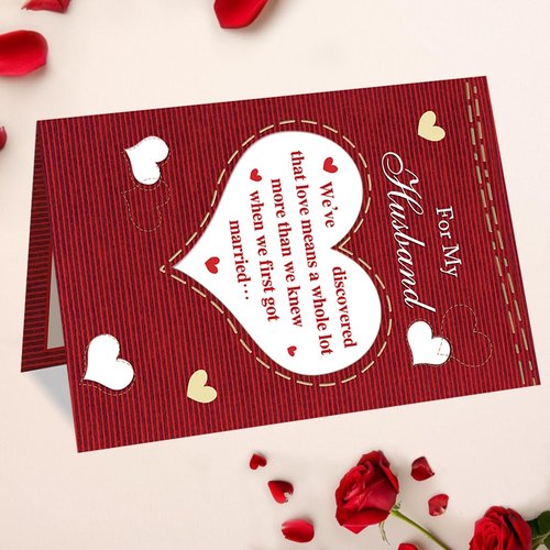 uugtcard Valentines Day Card for Husband, Valentines Day Gift for Husband