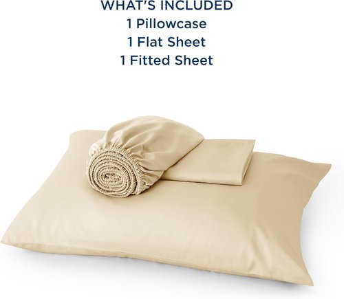 Bedsure Cooling Twin Sheets - Breathable Rayon from Bamboo | Soft, Deep Pocket Up to 16 Inches, Alabaster Gleam