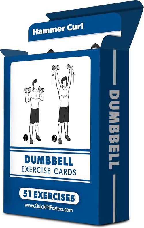 Fitness Workout Cards by Bodyweight & Dumbbell - 100+ Exercises for Effective Training | 2 Pack