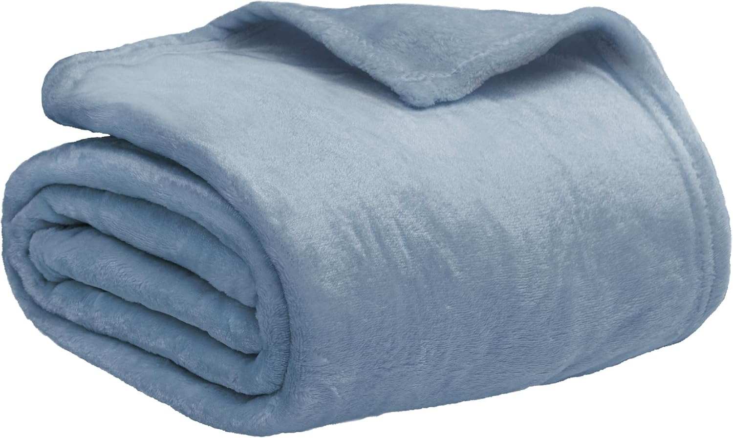 PAVILIA Dusty Blue Fleece Throw Blanket - Super Soft Flannel Sofa Blanket | Cozy 50x60" Plush Decor