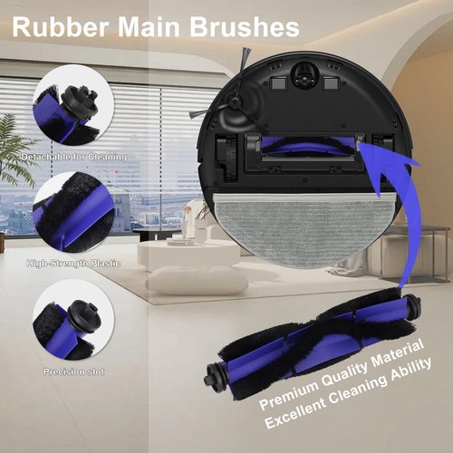 13 PCS Accessories Kit for Eufy RoboVac X8/ X8 Hybrid Robot Vacuum, Replacement Parts Main Brush, Side Brush, Filter, Mop pads