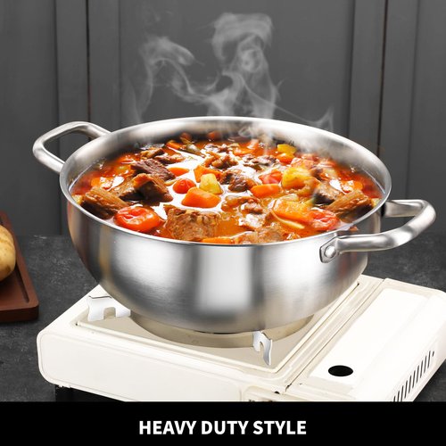 Delarlo Tri-Ply Stainless Steel 12 Inch Everyday Pan With Lid,kitchen everything pan, Chef's Pans,Induction Cooking Pot, 7.2QT Oven Safe Stock Pot, Up to 600℉