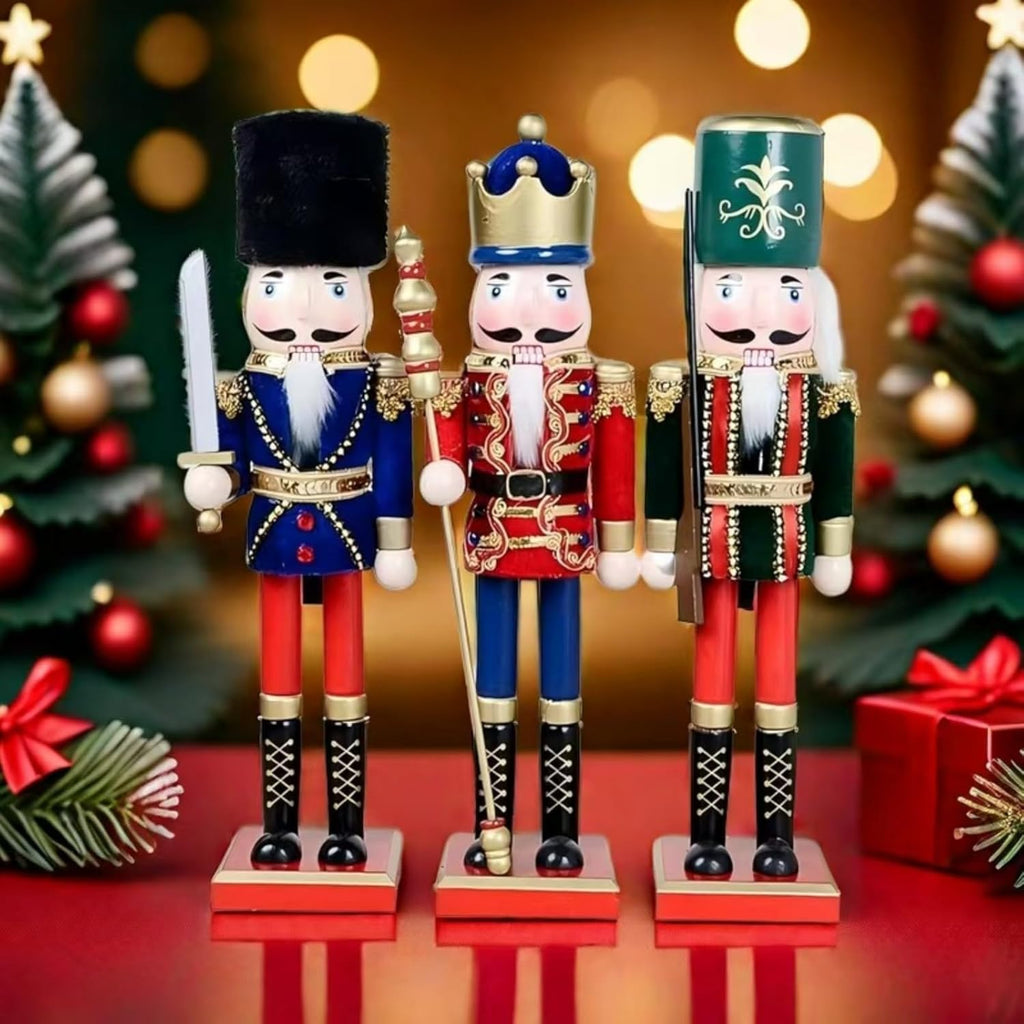 Regine Switzerland 15-Inch Christmas Nutcracker Figure - Hand-Painted Wooden Holiday Decor