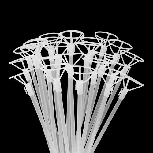 Acquwistach 70 Sets Balloon Sticks with Cups Clear Balloon Holder Stick Stand 15inches to 32inches Large and Long Party Balloon Stand for Bobo Balloons Birthday Wedding Party Supplies