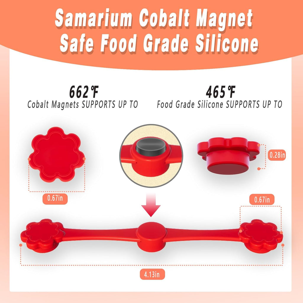Skiennix 12-Piece Air Fryer Magnets - Silicone Buckle for Securely Holding Parchment Liners