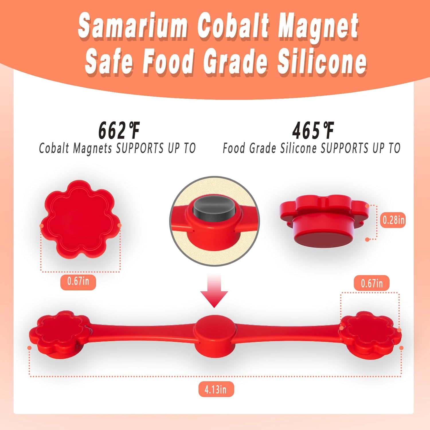 Skiennix 12-Piece Air Fryer Magnets - Silicone Buckle for Securely Holding Parchment Liners