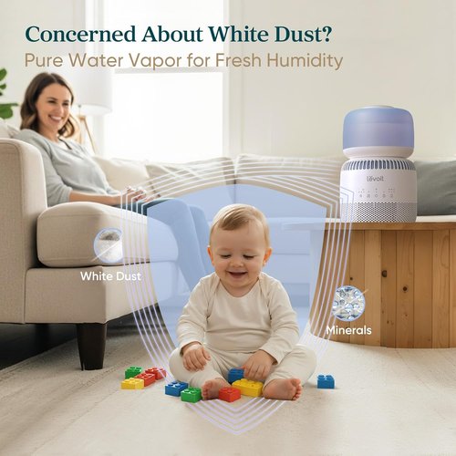 LEVOIT Humidifier for Bedroom | Smart Control with Alexa, 3.8L Tank, Auto Dry, Blue Light Free