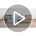 JoraLion Ruffled Lumbar Pillow Cover 12x24 - Light Blue