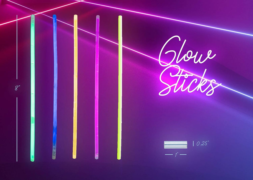 Play22 300 Pc Ultra Bright Glow Sticks - Halloween Glow in The Dark Party Favors | Necklaces & Bracelets
