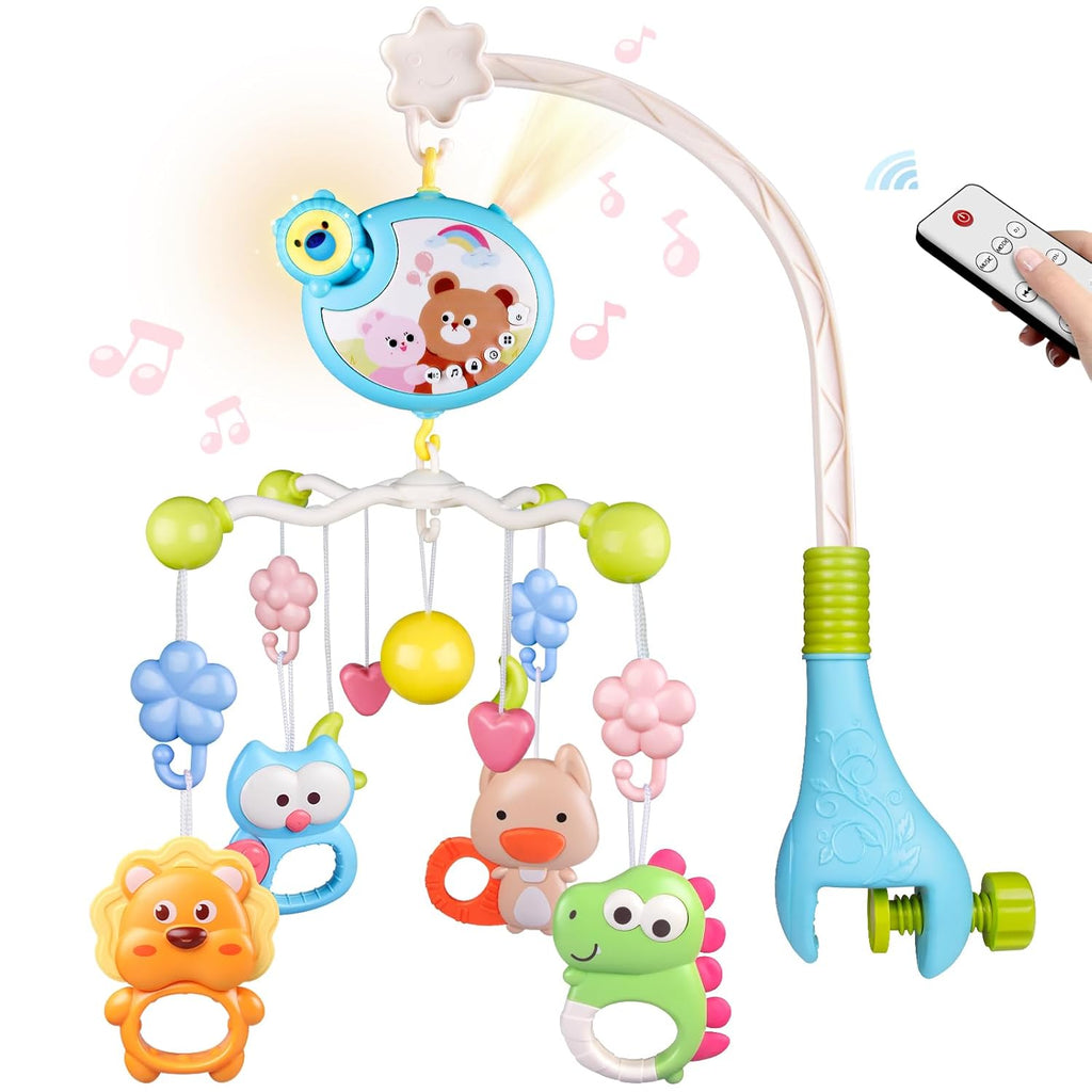 Skiennix Crib Mobile - Musical & Light-Up Nursery Toy for Boys & Girls | Portable Animal Design
