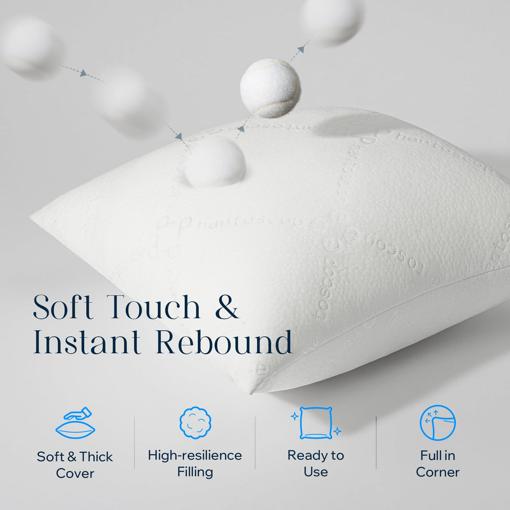 Phantoscope Premium 18x18 Throw Pillow Inserts, Ultra-Soft Air Layer Pillow Inserts Down Alternative Decorative Throw Pillows for Couch, Bedroom, Square Cushion Sham Stuffer, Pack of 1