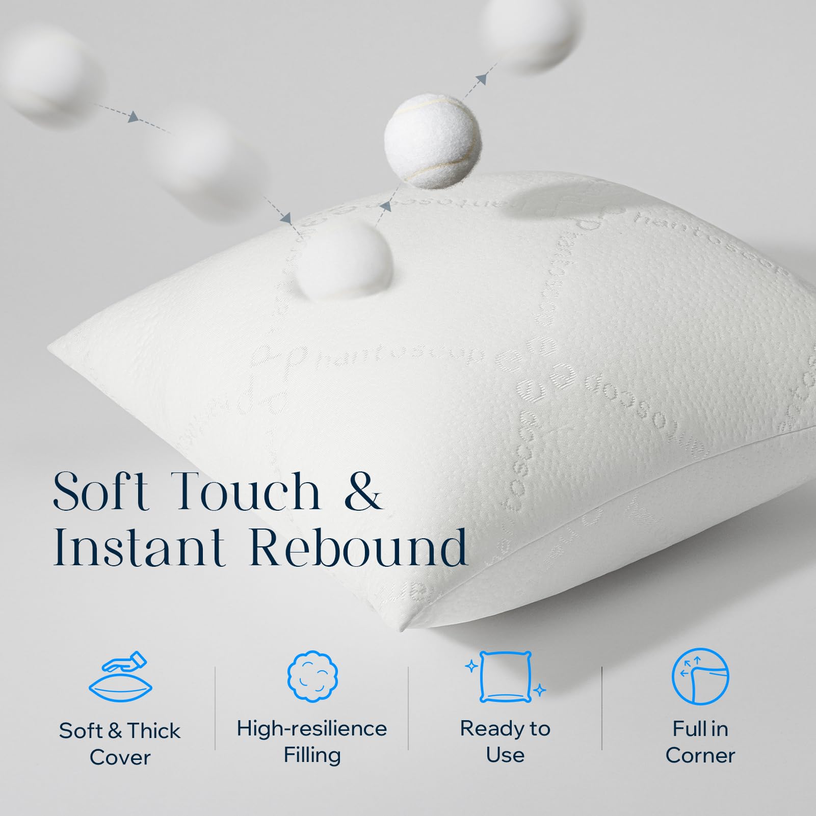 Phantoscope Premium 18x18 Throw Pillow Inserts, Ultra-Soft Air Layer Pillow Inserts Down Alternative Decorative Throw Pillows for Couch, Bedroom, Square Cushion Sham Stuffer, Pack of 1