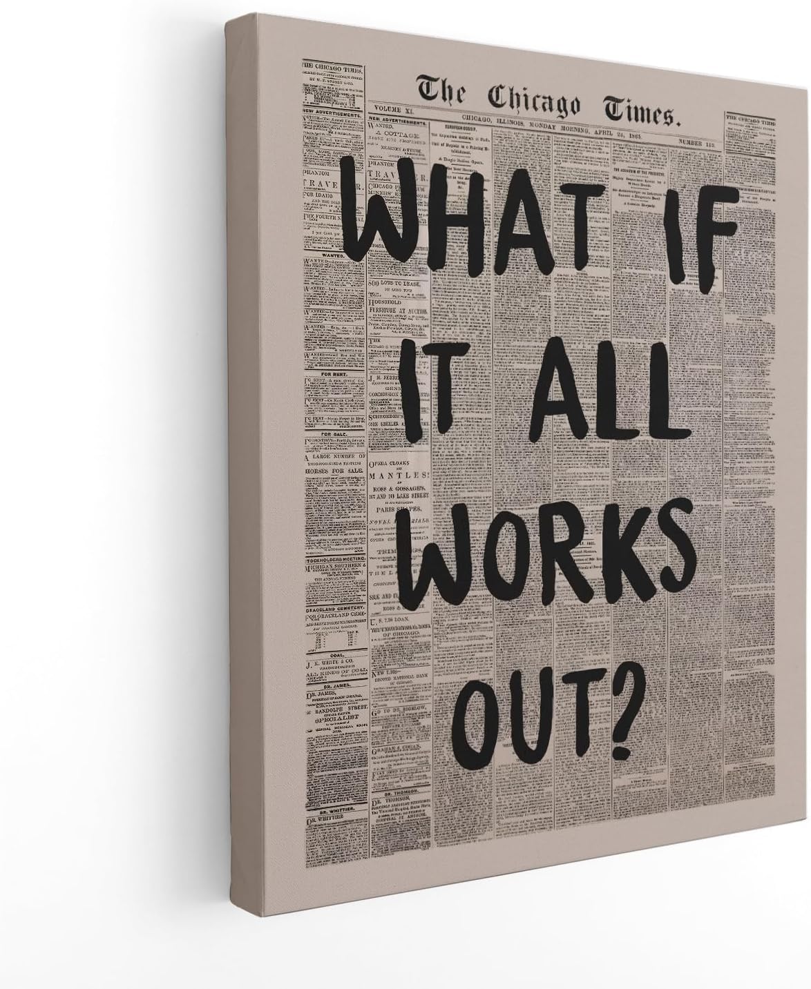 Skiennix Inspirational Wall Art - Motivational "What If It All Works Out" Print | 11x14 Inch Framed Decor for Home & Office
